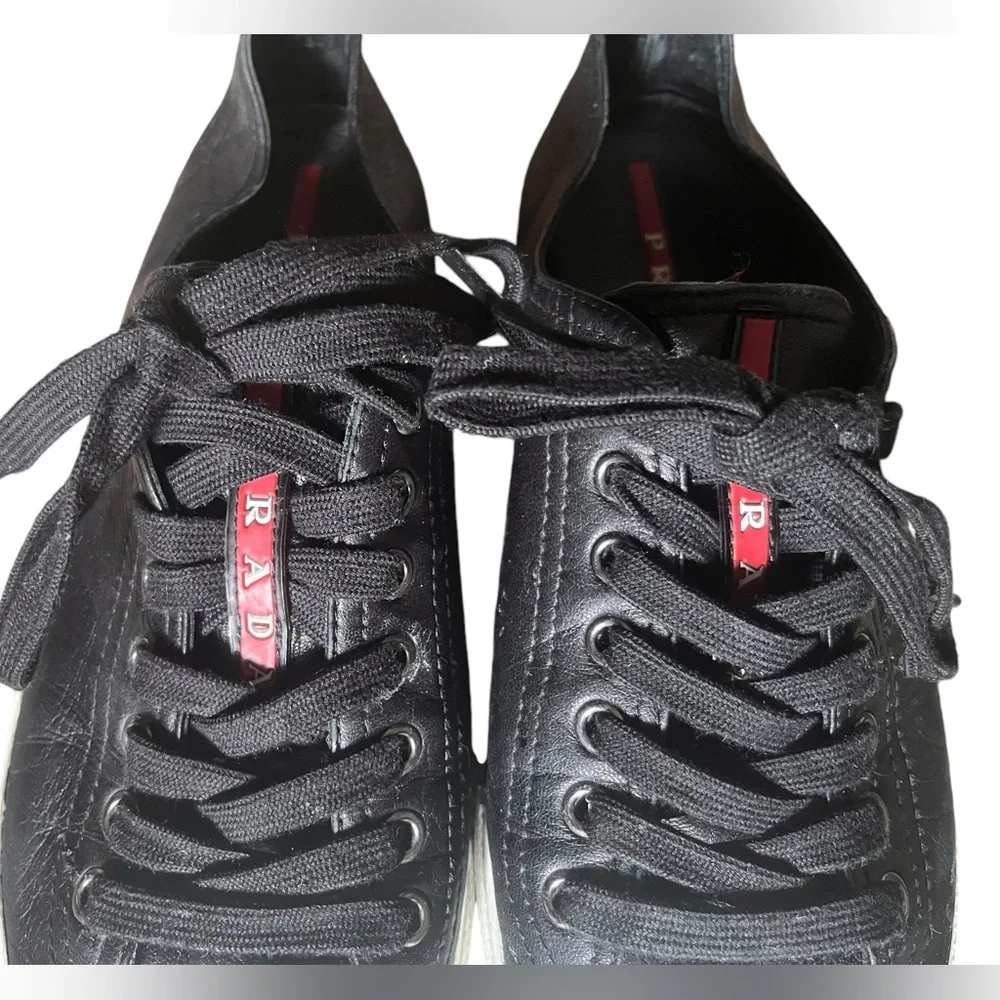 Prada Leather Sneakers - Picture 2 of 9